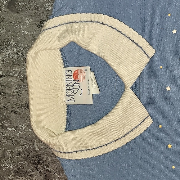 Made in USA. 90s. Morning Sun. Christmas Bear. Crewneck w/collar. Women's Large - Picture 5 of 15